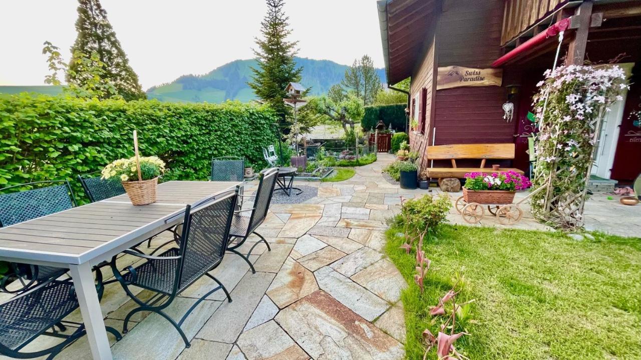 The Swiss Paradise 2 Apartment With Garden, Whirlpool, And Mountain Panorama Wirzweli Exterior foto