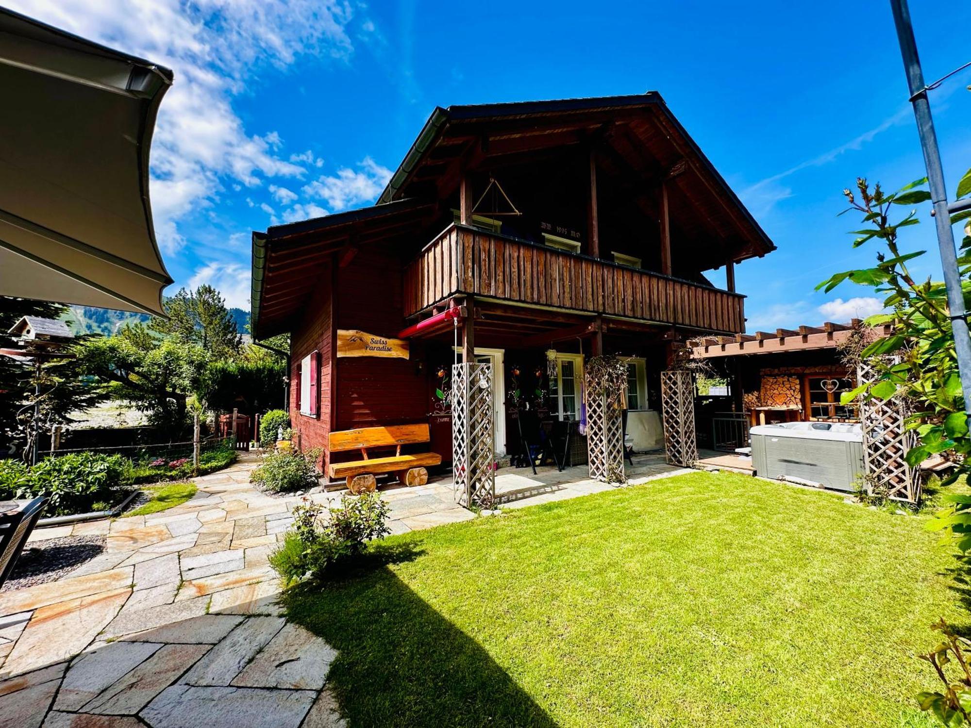 The Swiss Paradise 2 Apartment With Garden, Whirlpool, And Mountain Panorama Wirzweli Exterior foto